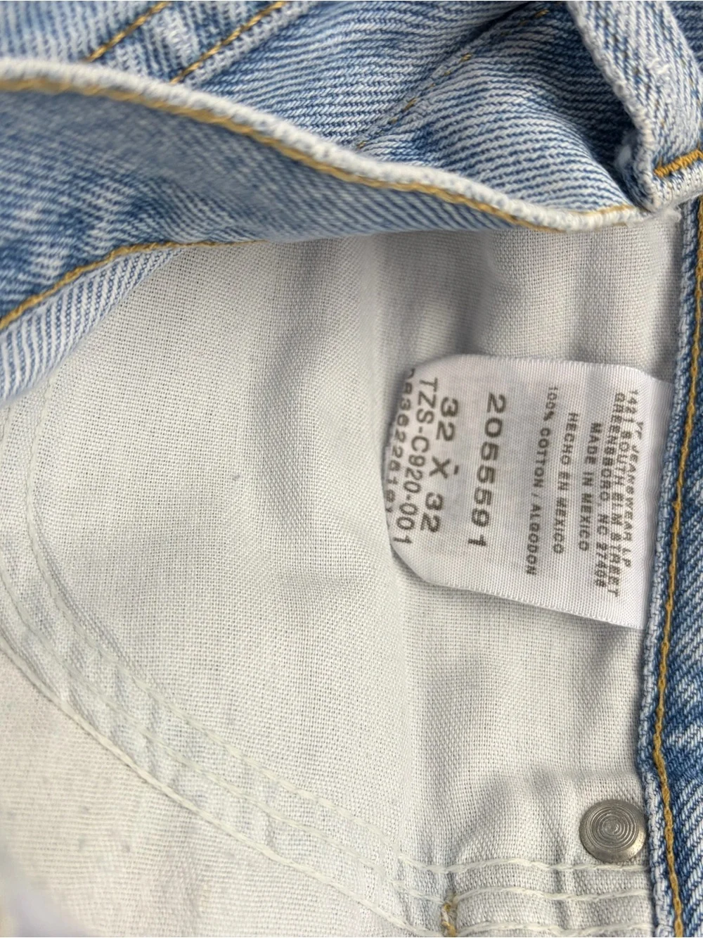 Lee Light Blue Straight Leg Jeans with Back Pocket Detail 32 X 32 - Picture 6 of 7